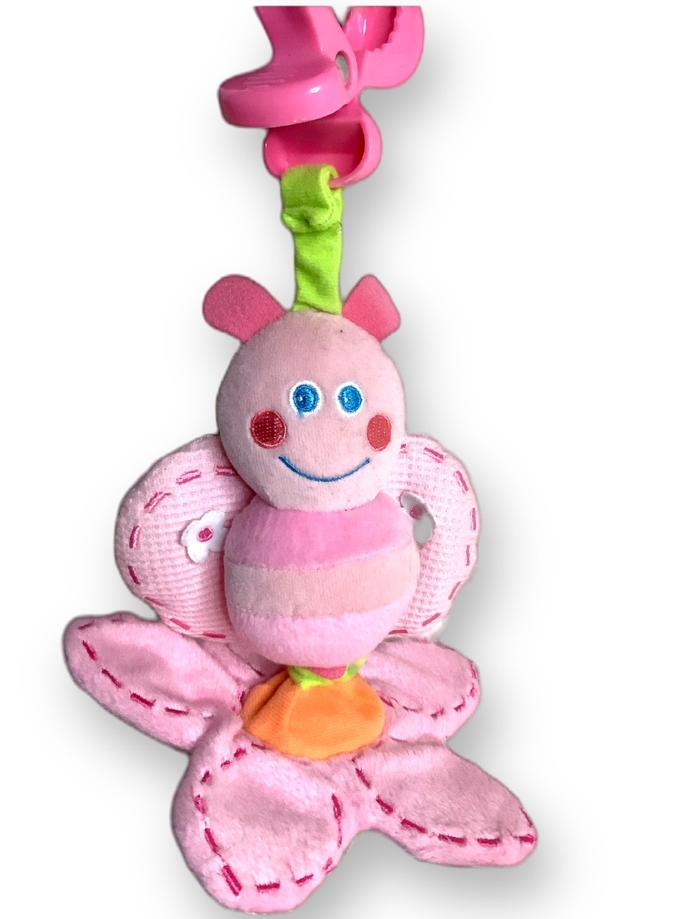 Playgro Pink Flower and Bee Vibrating Stroller Toy  Sensory Baby Toy